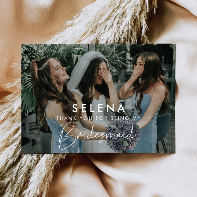 Minimalistisch Bridesmaid Dankeschön-Karte Einladung (Von Creator hochgeladen)