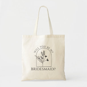 Minimalistisch Bridesmaid Vorschlag Trauzeugin Tragetasche