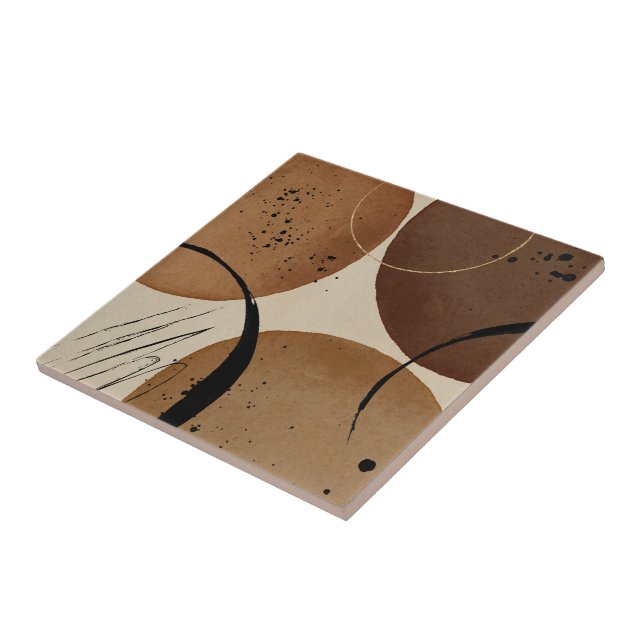 Minimalistisch Brown Abstrakt Fliese (Seite)