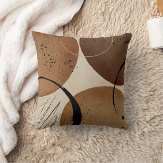 Minimalistisch Brown Abstrakt Kissen