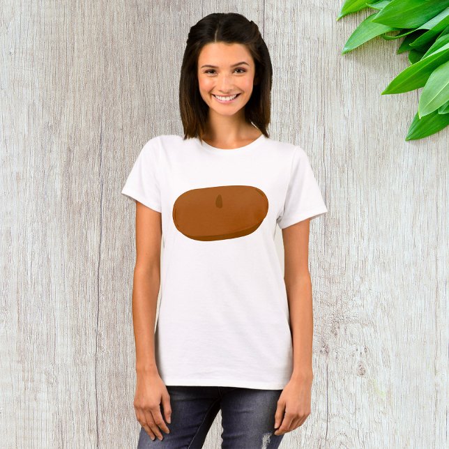 Minimalistisch Brown Beret French Hat T-Shirt (Von Creator hochgeladen)