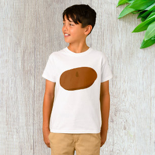 Minimalistisch Brown Beret French Hat T-Shirt