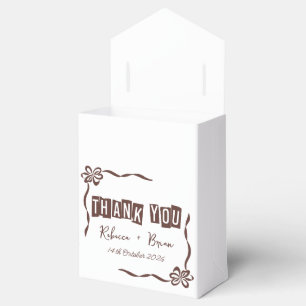Minimalistisch Brown & White Vielen Dank für Ihre  Geschenkschachtel