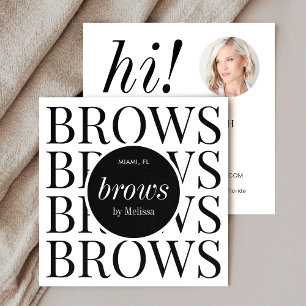 Minimalistisch Brows Microblading Elegantes Salon  Quadratische Visitenkarte