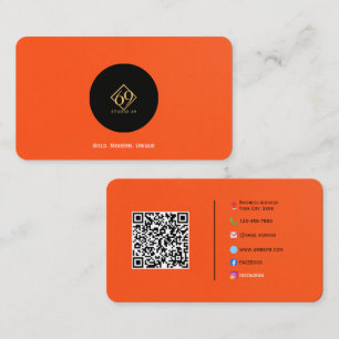 Minimalistisch Burnt Orange Matte Business Card Visitenkarte