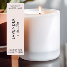 Minimalistisch Candle Jar Thin Vertikal Label Set