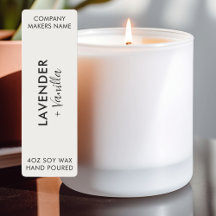 Minimalistisch Candle Jar Thin Vertikal Label Set