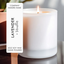 Minimalistisch Candle Jar Thin Vertikal Label Set
