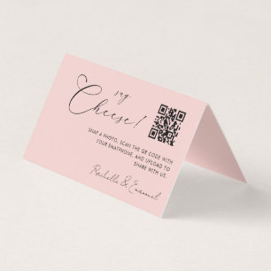 Minimalistisch Capture the Liebe QR code Folgekart