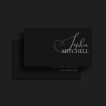 Minimalistisch Chic Calligraphy Black