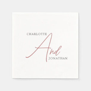 Minimalistisch Chic Elegant Calligraphy Script Wed Serviette