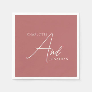 Minimalistisch Chic Elegant Calligraphy Script Wed Serviette