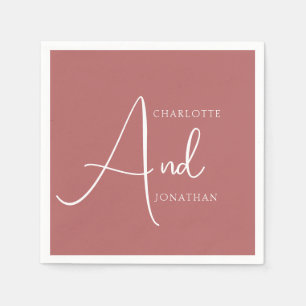 Minimalistisch Chic Elegant Calligraphy Script Wed Serviette