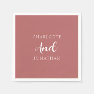 Minimalistisch Chic Elegant Calligraphy Script Wed Serviette