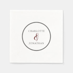 Minimalistisch Chic Elegant Calligraphy Script Wed Serviette
