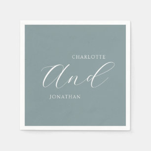 Minimalistisch Chic Elegant Calligraphy Script Wed Serviette