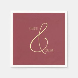 Minimalistisch Chic Elegant Calligraphy Script Wed Serviette