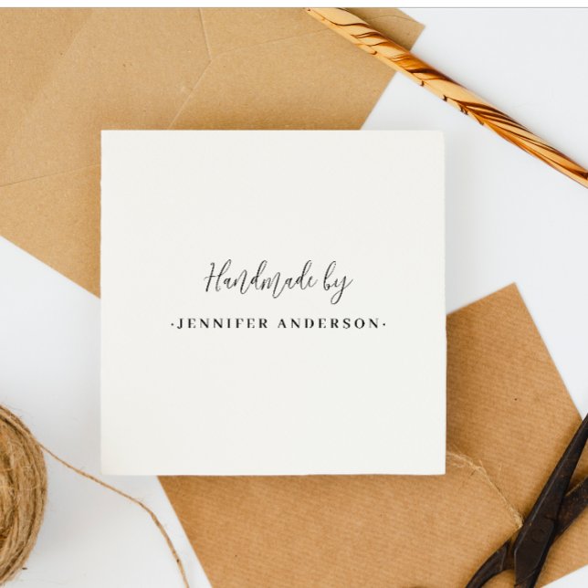 Minimalistisch Chic Handmade Individuelle Name Sti Permastempel (Von Creator hochgeladen)