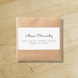 Minimalistisch Chic Modern Shipping Address Label