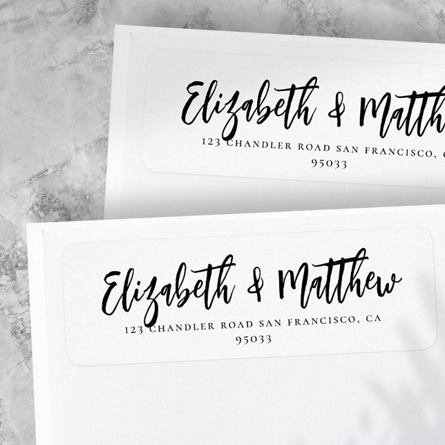 Minimalistisch Chic Modern Wedding Rücksendeadress (Von Creator hochgeladen)