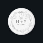 Minimalistisch Chic Monogram Formal Wedding Cockta Magnet<br><div class="desc">Minimalistisch Chic Monogram Formal Wedding Cocktail Magnet</div>