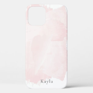Minimalistisch Chic Wasserfarbe Rosa Pinselstriche Case-Mate iPhone Hülle