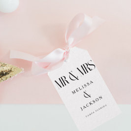 Minimalistisch Chic Wedding Design White Vielen Da Geschenkanhänger