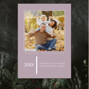 Minimalistisch Chic Weihnachten Rosa Fotokarte