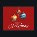 Minimalistisch Classic Bauble Christmas Red Blank Postkarte<br><div class="desc">Minimalistisch Classic Bauble Christmas Red Blank Postcard</div>