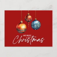 Minimalistisch Classic Bauble Christmas Red Blank