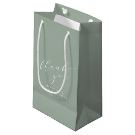 Minimalistisch Classic Sage Brautparty Vielen Dank Kleine Geschenktüte