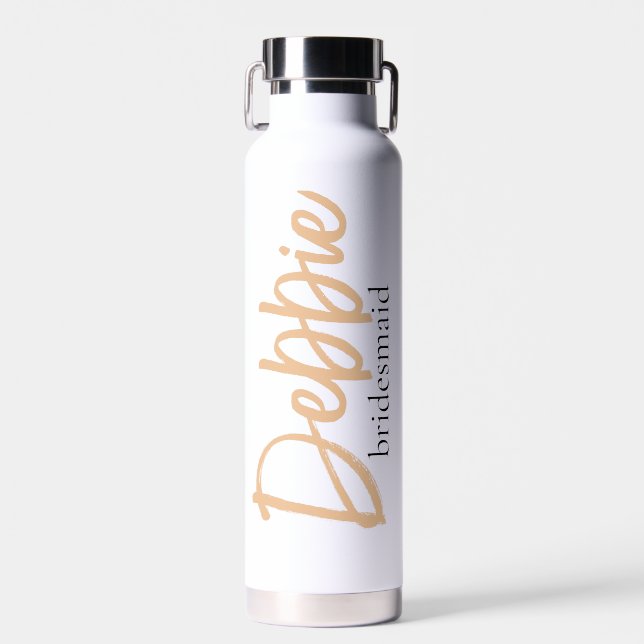 Minimalistisch Classy Simple Bridesmaid Gevor Trinkflasche (Vorne)