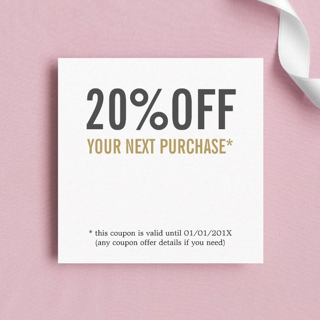 Minimalistisch Clean Bold Beauty Salon Coupon (Von Creator hochgeladen)