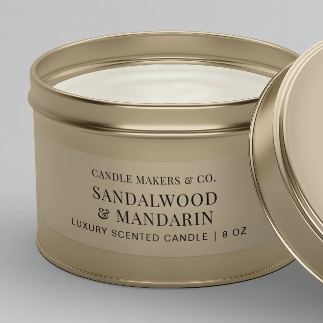 Minimalistisch Clear Candle Tin 3x1" Rectangle Lab Aufkleber (Von Creator hochgeladen)