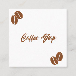 Minimalistisch Coffee Shop Visitenkarte - Brown & 