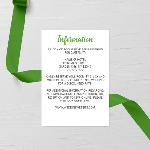 Minimalistisch Daisy Wedding Begleitkarte