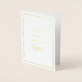 Minimalistisch Dankbarkeit Foto Holiday Gold Fossi Folienkarte