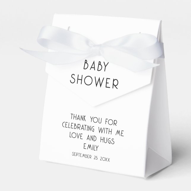 Minimalistisch Danke, dass Sie Babydusche nennen Geschenkschachtel (Vorderseite)