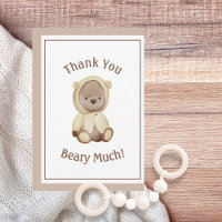 Minimalistisch danke Ihnen Beary Much Baby Dusche