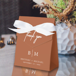 Minimalistisch danke Ihnen Wedracotta Geschenkschachtel