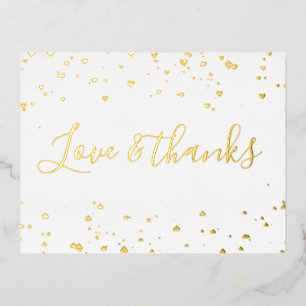 Minimalistisch Dankeschön Card mit niedlichen klei Folien Feiertagspostkarte