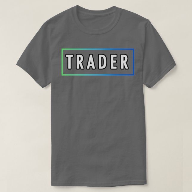 Minimalistisch Day Trading mit Blue Green Gradient T-Shirt (Design vorne)
