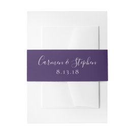 Minimalistisch Deep Lila Single Tulip Wedding Einladungsbanderole