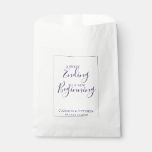 Minimalistisch Deep Lila Single Tulip Wedding Geschenktütchen