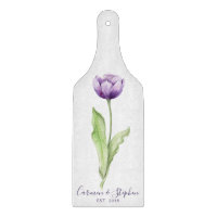 Minimalistisch Deep Lila Single Tulip Wedding