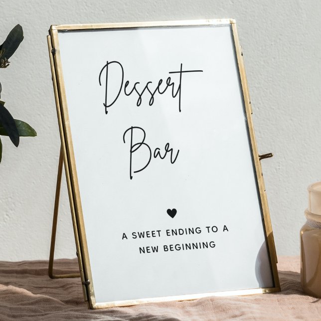 Minimalistisch Dessert Bar Sign | Dessert Table Si Poster (Von Creator hochgeladen)