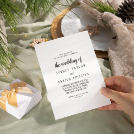 Minimalistisch die Hochzeit von Einladung