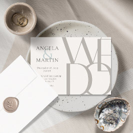 Minimalistisch Dove Gray Robin Egg Blue Einladung