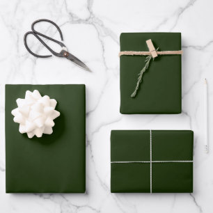 Minimalistisch dunkelgrün, elegant und schlicht el geschenkpapier set