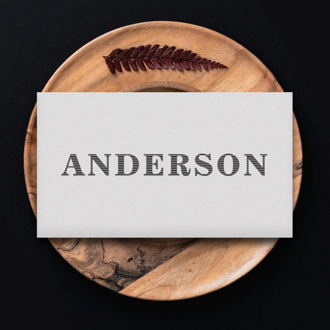 Minimalistisch dünn gestreift grau visitenkarte (Minimalist Thin Striped Gray Business Card)